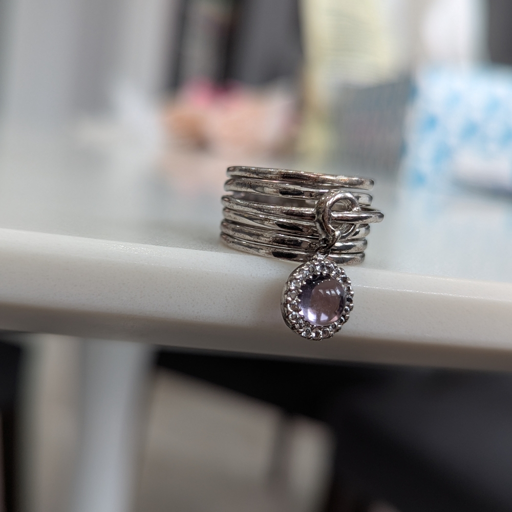 Meredith Leigh Sterling Silver Multi-Band Ring Size 5 - Picture 6 of 7